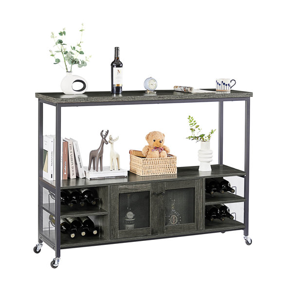 17 Stories Wine Shelf Table Wayfair